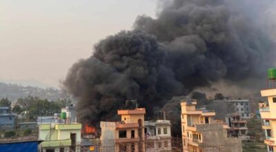 सशस्त्र प्रहरीको गोदाम आगलागी