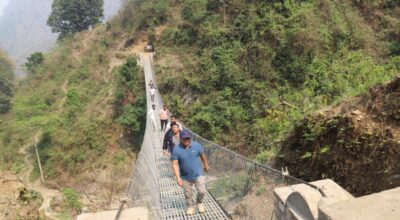 वंग्याङ खोलामा थाप्राङ–तिपाङ जोड्ने झोलुङ्ग पुल निर्माण