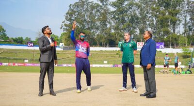 आयरल्याण्ड ‘ए’विरुद्ध टस जितेर बलिङ गर्दै नेपाल