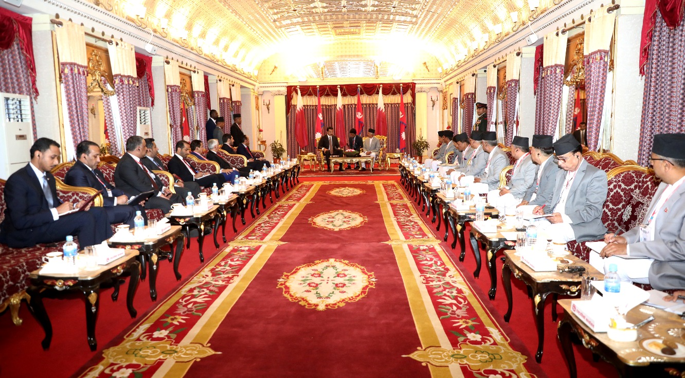 रामचन्द्र पौडेल र अमिर शेख तमिम विन हमाद अल थानी