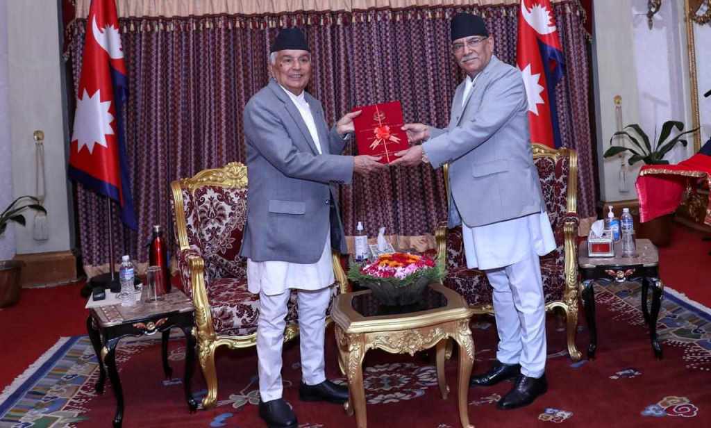 रामचन्द्र पौडेल र प्रधानमन्त्री प्रचण्ड