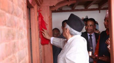 राष्ट्रपति पौडेलद्वारा ऐतिहासिक खड्गकालिका मन्दिर उद्घाटन