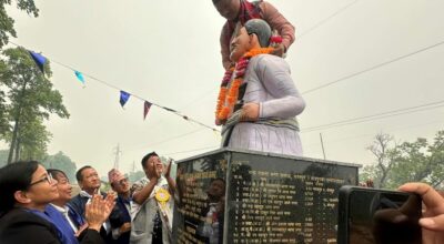 सहिद लखन थापाको सालिक निर्माण