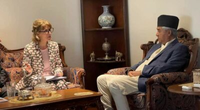 शेरबहादुर देउवा र डा.अग्नेज कल्लामार्ड