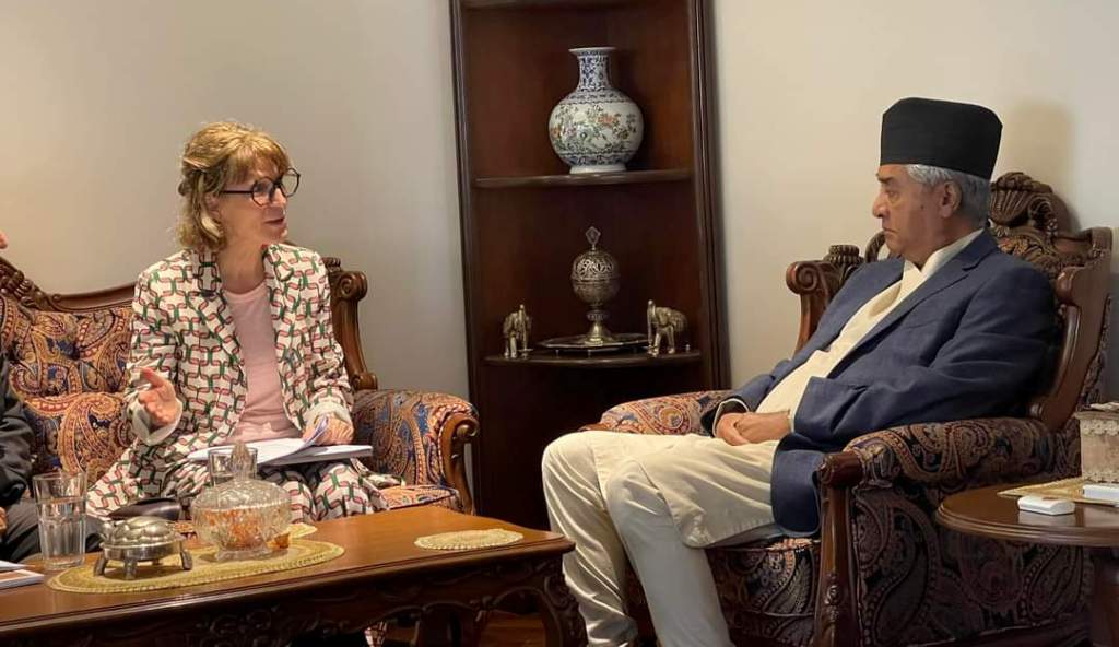 शेरबहादुर देउवा र डा.अग्नेज कल्लामार्ड