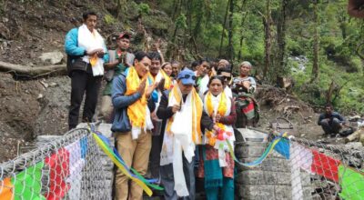 झोलुङ्गे पुल निर्माण