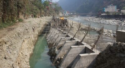 कालीगण्डकीको कटान रोकथाम गर्न पर्खाल निर्माण