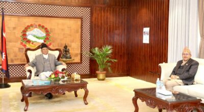 प्रधानमन्त्री प्रचण्ड र देवराज घिमिरे