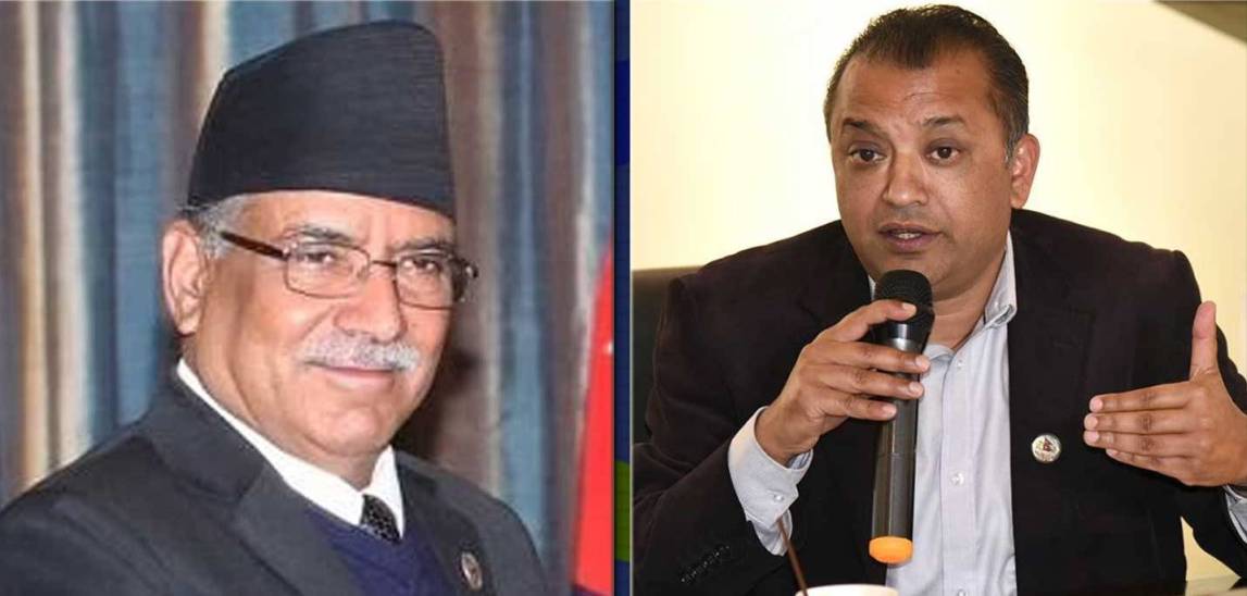 प्रधानमन्त्री प्रचण्ड र गगन थापा