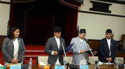 नवनिर्वाचित सांसद सुहाङ नेम्वाङले लिए शपथ