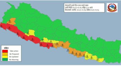 पश्चिम तराईमा तीन दिनसम्म तातो हावा चल्ने