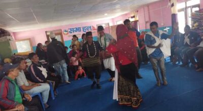 मल्कवाङमा नौमती बाजा बजाउन तालिम