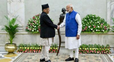 प्रधानमन्त्री प्रचण्ड र नरेन्द्र मोदी