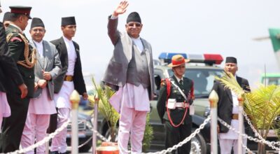 प्रधानमन्त्री प्रचण्ड भारत प्रस्थान