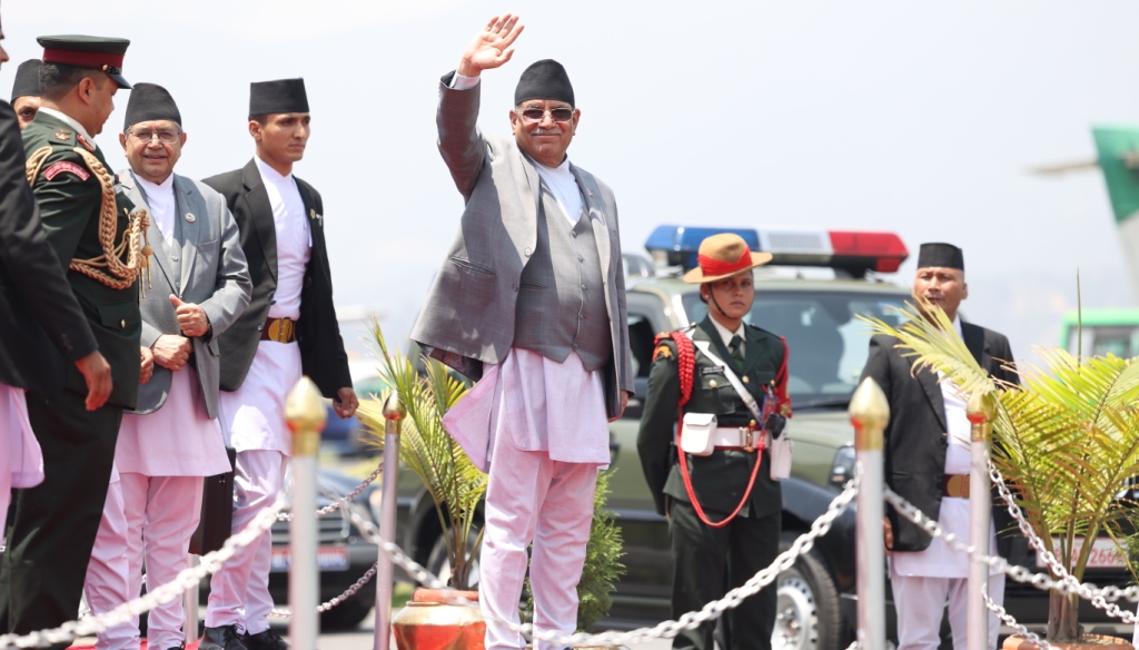 प्रधानमन्त्री प्रचण्ड भारत प्रस्थान