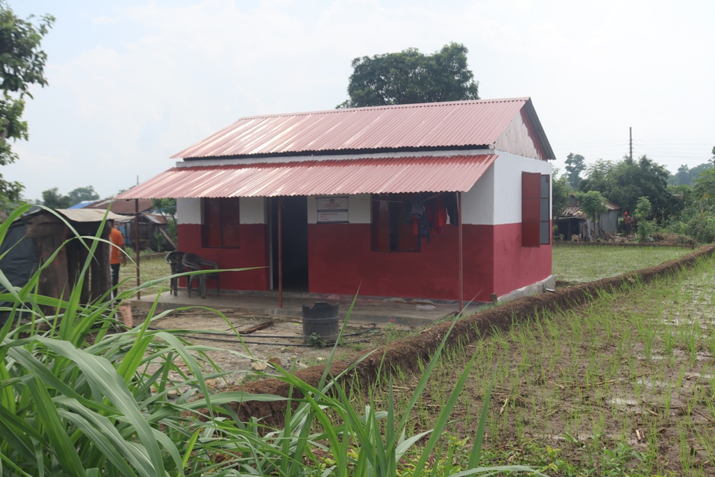 २२ चेपाङ परिवारलाई नयाँ घर निर्माण