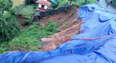 तनहुँको शुक्लागण्डकी काउरेमा पहिरो