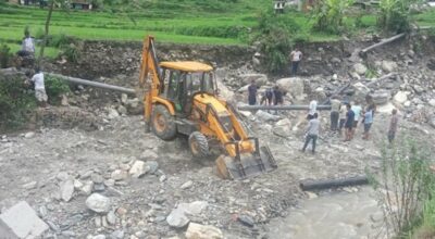 पाइप बगेपछि बागलुङ बजारमा खानेपानी अभाव