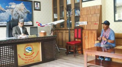 आठ हजार मिटर अग्ला १६ हिमाल आरोहण गर्नेे पासाङ नामगेललाई पर्यटनमनत्रीद्वारा स्वागत