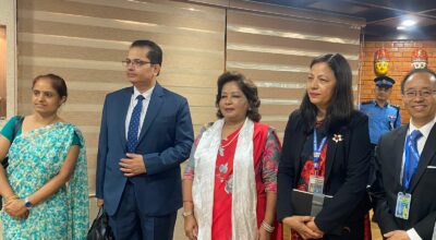 परराष्ट्रमन्त्री डा. आरजु राणा देउवा भारत प्रस्थान