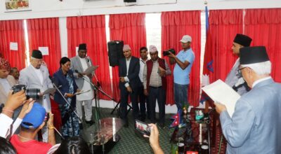 कर्णाली प्रदेश सरकारका नवनियुक्त मन्त्रीले लिए शपथ
