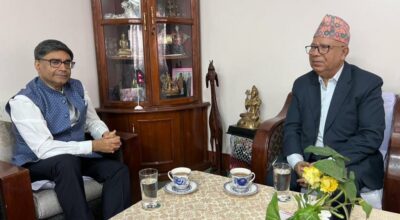 अध्यक्ष नेपालसँग भारतीय विदेश सचिव मिस्रीको शिष्टाचार भेट