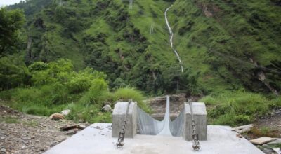 म्याग्दीमा आठवटा झोलुङ्गे पुल निर्माण