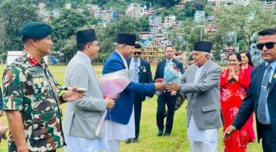 राष्ट्रपति पौडेल भगवती रथजात्रा अवलोकन गर्न पाल्पामा