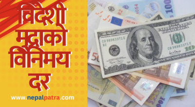 विदेशी मुद्राको विनिमय दर