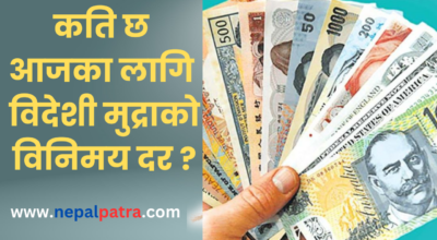 विदेशी मुद्राको विनिमयदर