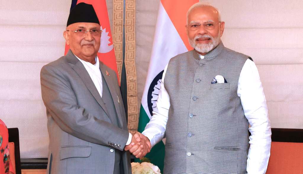 प्रधानमन्त्री ओली र भारतका प्रधानमन्त्रीबीच न्युयोर्कमा भेटवार्ता