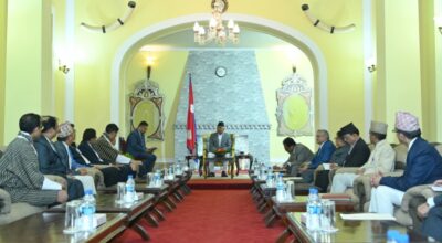 राष्ट्रपति पौडेलसँग सार्क मुलुकका प्रमुख निर्वाचन अधिकारीको शिष्टाचार भेट