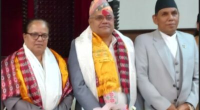 राष्ट्रियसभा अध्यक्षसमक्ष नवनिर्वाचित समिति सभापतिको शपथ