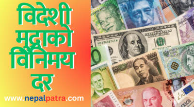 विदेशी मुद्राको विनिमय दर