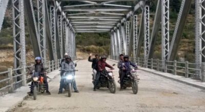 तिला नदीमाथि मोटरेबल ‘स्टिल ट्रस’ निर्माण