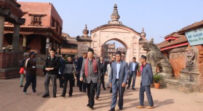 चिनियाँ महासङ्घको टोलीद्वारा भक्तपुर अवलोकन