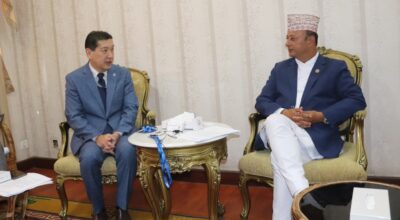 ऊर्जामन्त्री खड्का र विश्व खाद्य संगठनका प्रतिनिधिबीच भेटवार्ता