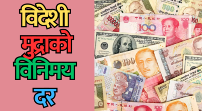 विदेशी मुद्राको विनिमय दर