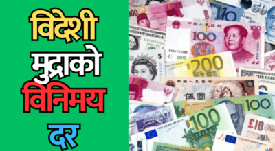 विदेशी मुद्राको विनिमय दर