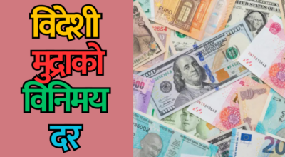 विदेशी मुद्राको विनिमय दर