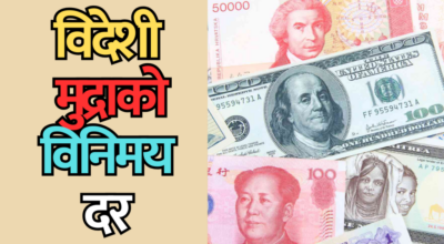 विदेशी मुद्राको विनिमय दर