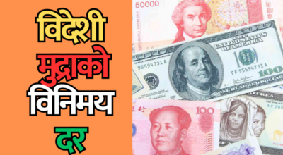 विदेशी मुद्राको विनिमय दर