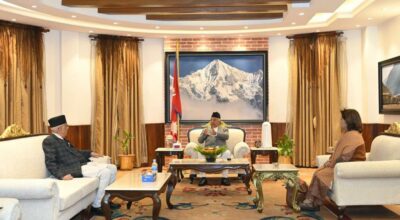 राष्ट्रपति पौडेलसँग प्रधानमन्त्री ओलीको भेट
