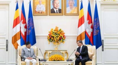 सभामुख घिमिरे र कम्बोडियाका प्रधानमन्त्रीबीच भेट