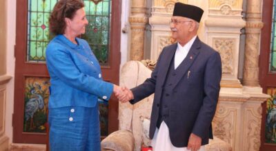 प्रधानमन्त्री ओलीसँग अष्ट्रेलियाका राजदूतको शिष्टाचार भेट