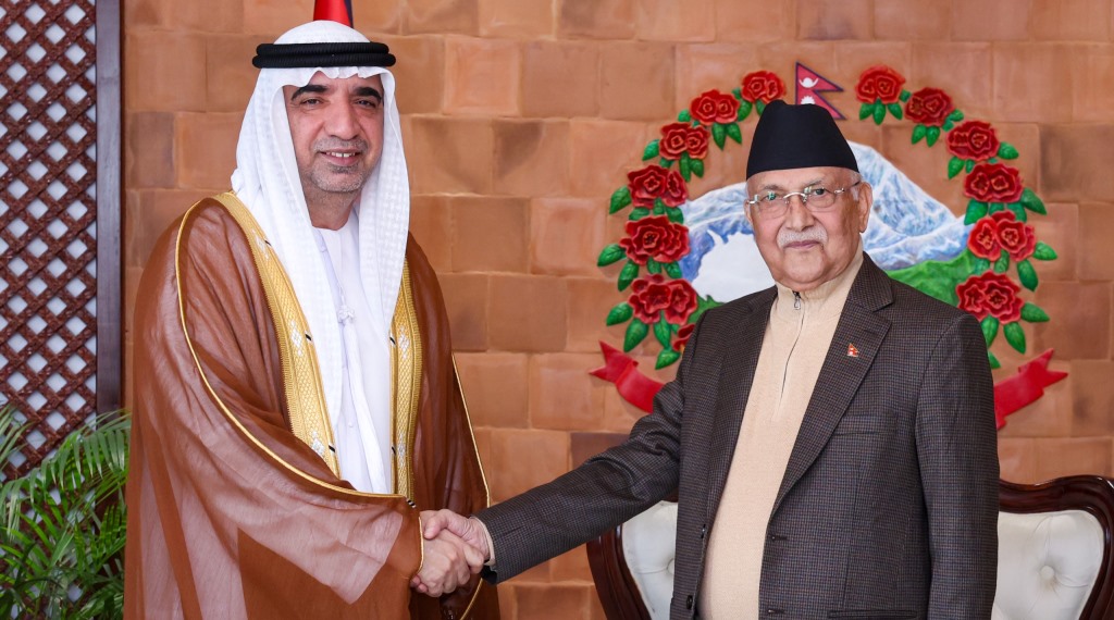 केपी शर्मा ओली र अब्दुल्लाह अल शम्सी