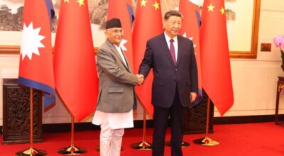 केपी शर्मा ओली र सी जिनपिङ