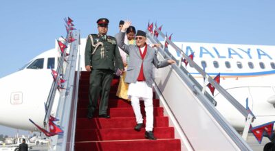 प्रधानमन्त्री ओली स्वदेश फिर्ता