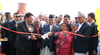 प्रधानमन्त्री ओलीले गरे दमक भ्यूटावरको उद्घाटन