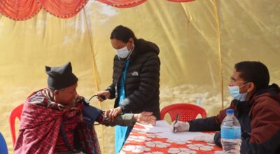 नबिलले गर्‍यो राउटे समुदायमा निःशुल्क स्वास्थ्य परीक्षण
